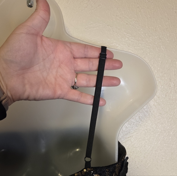 Helsi Hilma Gold Black Mini Cocktail Party Dress Floral Embellished Sequins XS - Picture 6 of 13